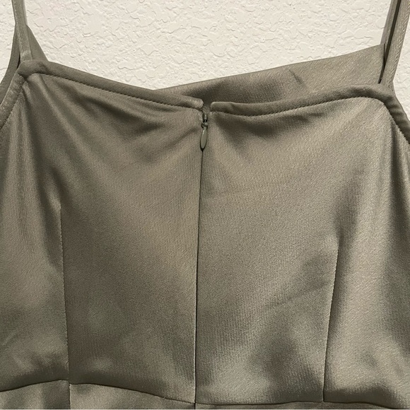BHLDN Cali Satin Cowl-Neck Midi Slip Dress Size 4 - Picture 4 of 8
